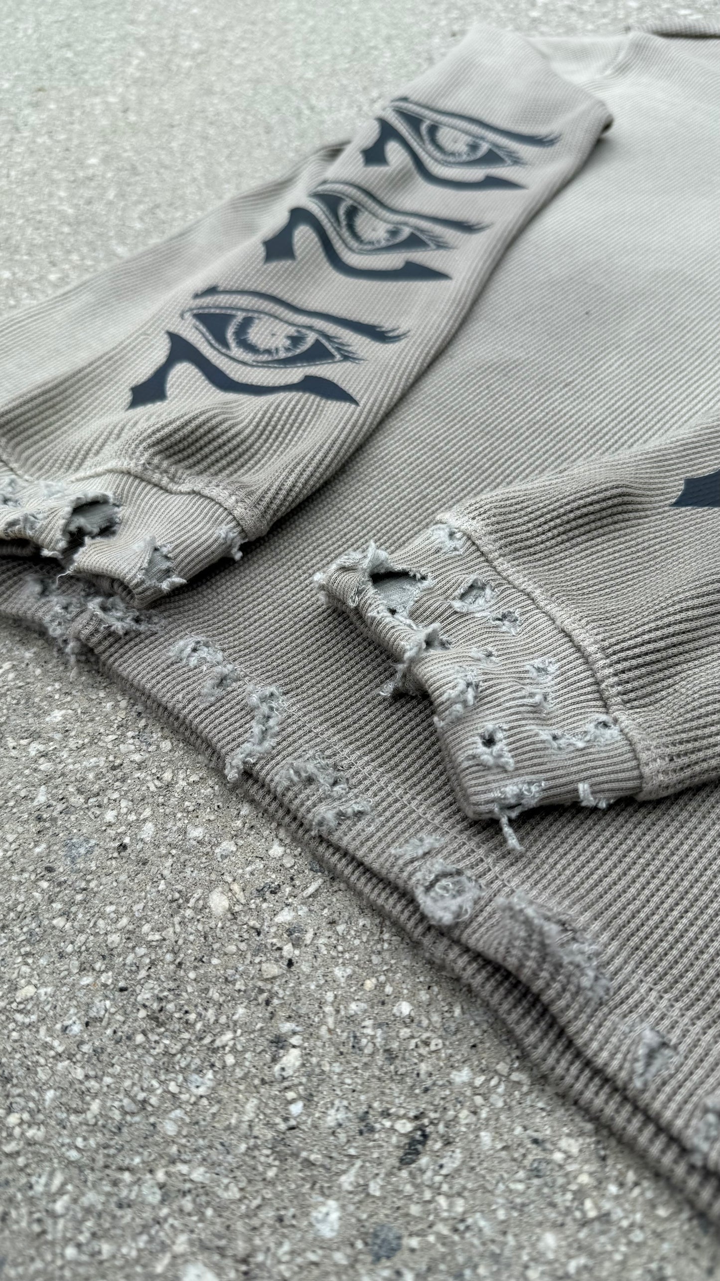 Dessert Sand Hand Distressed Eye Of Horus Long Sleeve Thermal