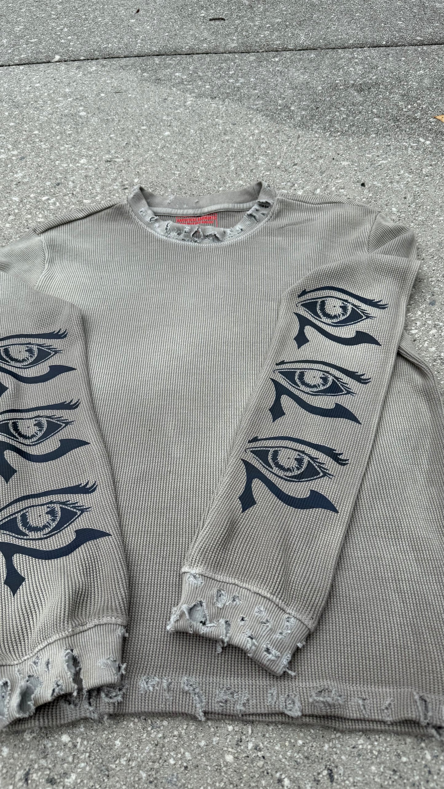 Dessert Sand Hand Distressed Eye Of Horus Long Sleeve Thermal
